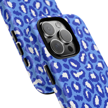 Leopard Vibes - Blue Edition Phone Case for iPhone & Samsung - Stylish & Durable Animal Print Case - JGUS