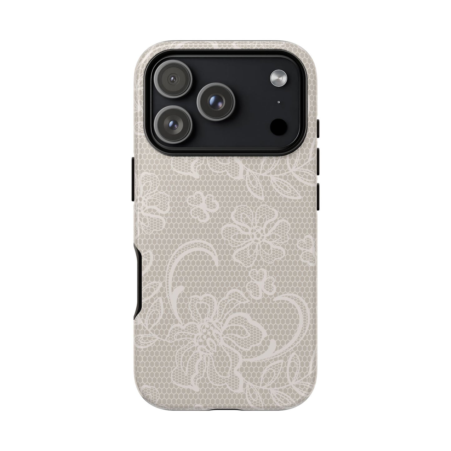 Lace Phone Case for iPhone Samsung Pixel – Cream Floral Elegant Aesthetic - JGUS
