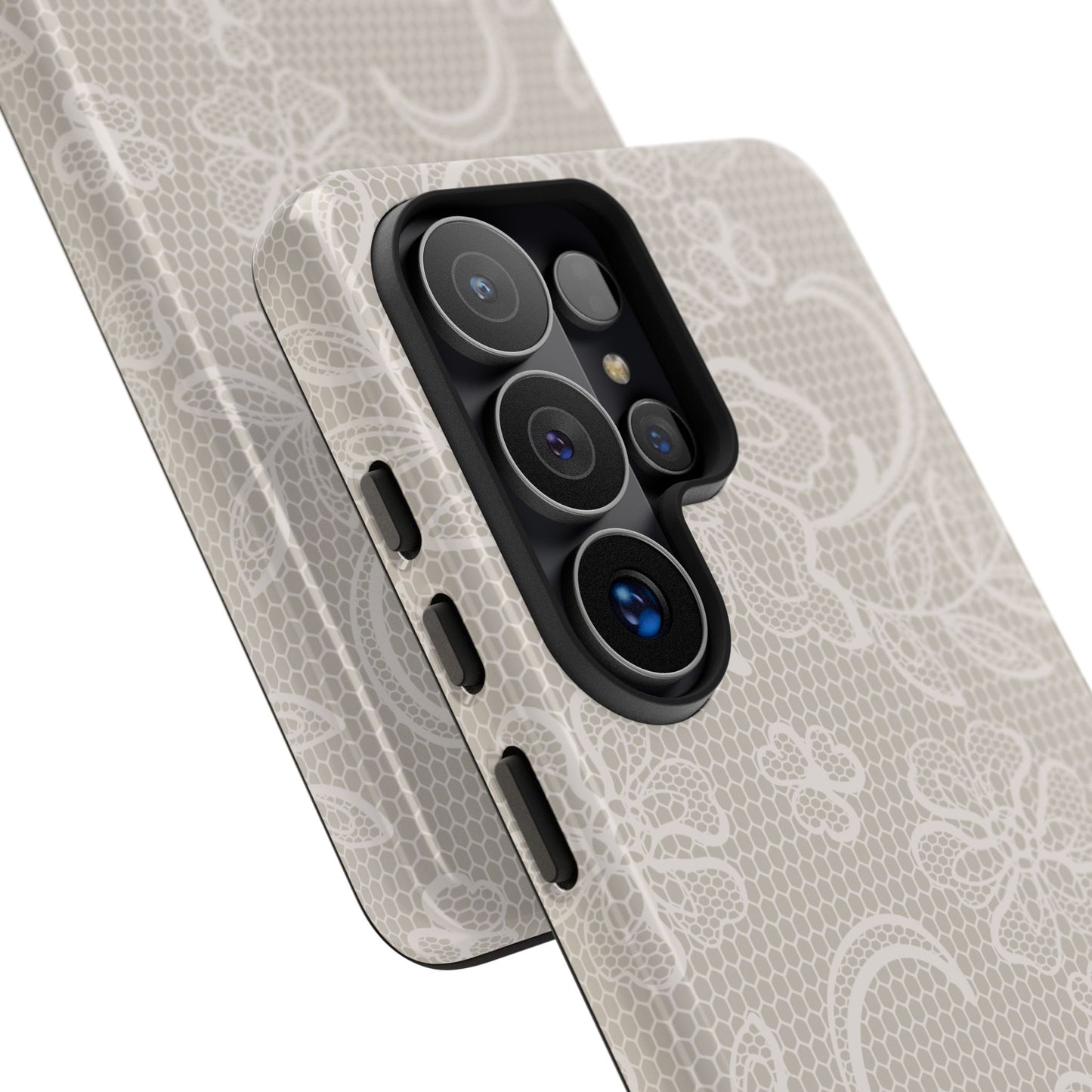 Lace Phone Case for iPhone Samsung Pixel – Cream Floral Elegant Aesthetic - JGUS