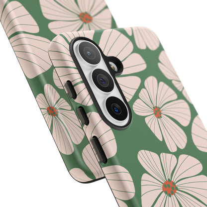 Retro Floral Abstract Phone Case – Vintage 70s & 80s Aesthetic for iPhone & Samsung - JGUS