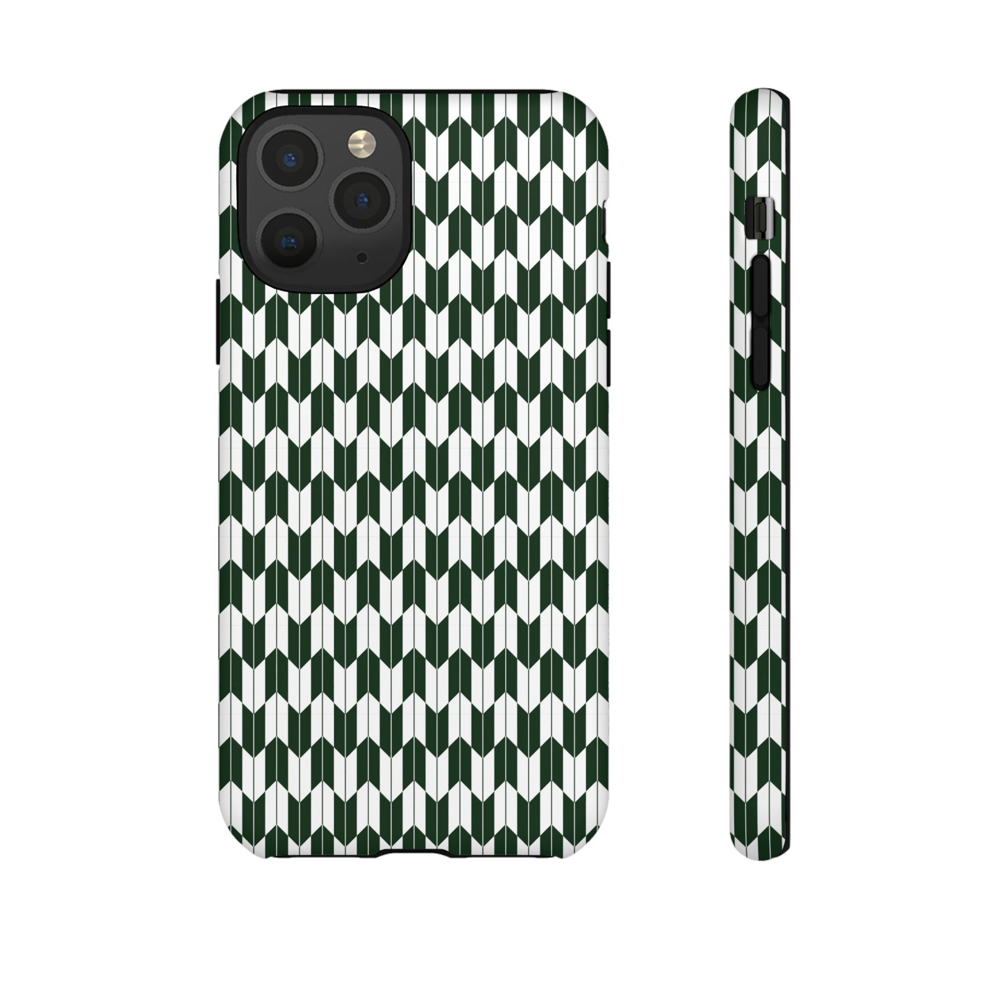Green Harmony Geometric Phone Case – Durable, Slim, and MagSafe Compatible - JGUS