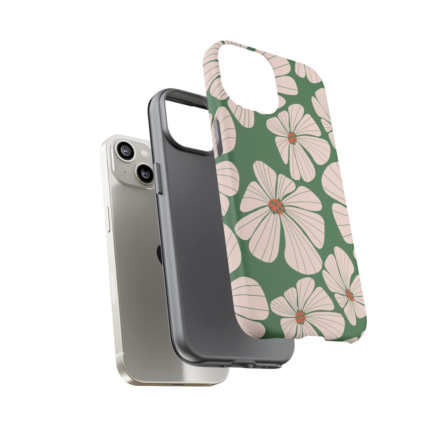 Retro Floral Abstract Phone Case – Vintage 70s & 80s Aesthetic for iPhone & Samsung - JGUS