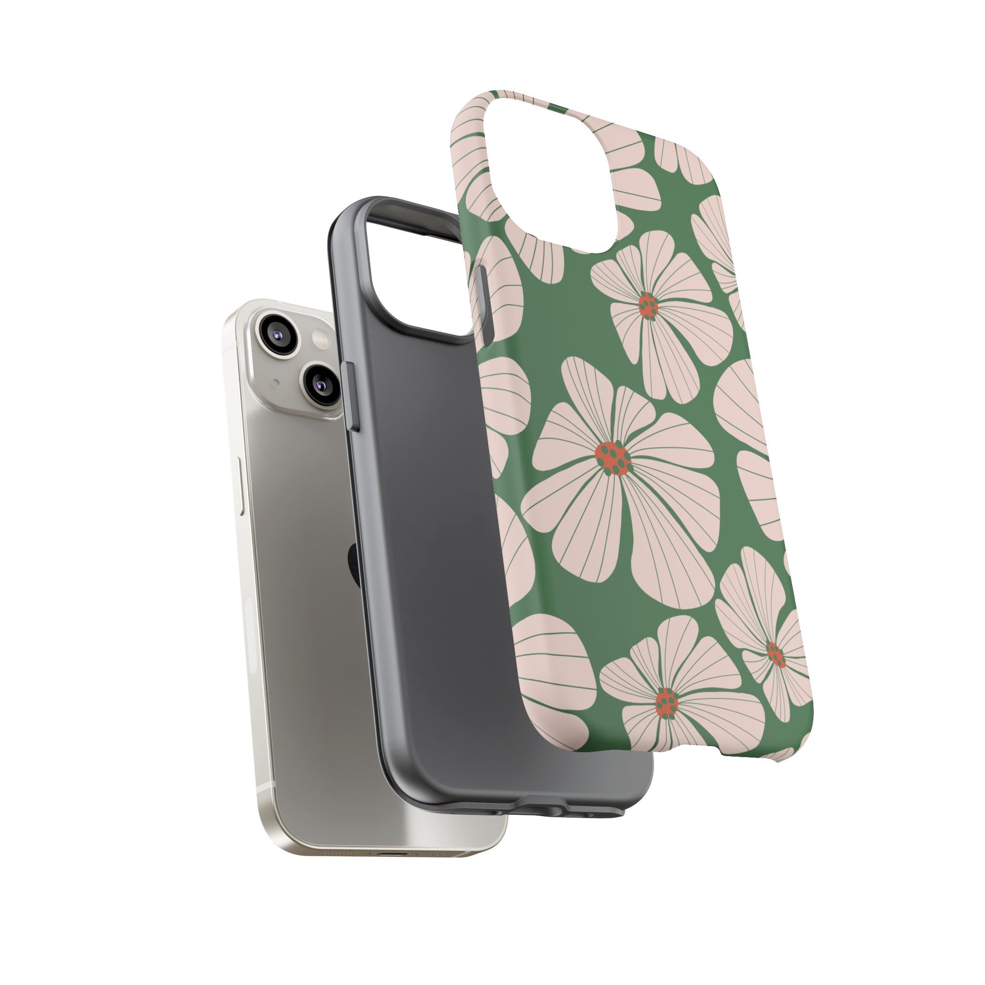 Retro Floral Abstract Phone Case – Vintage 70s & 80s Aesthetic for iPhone & Samsung - JGUS