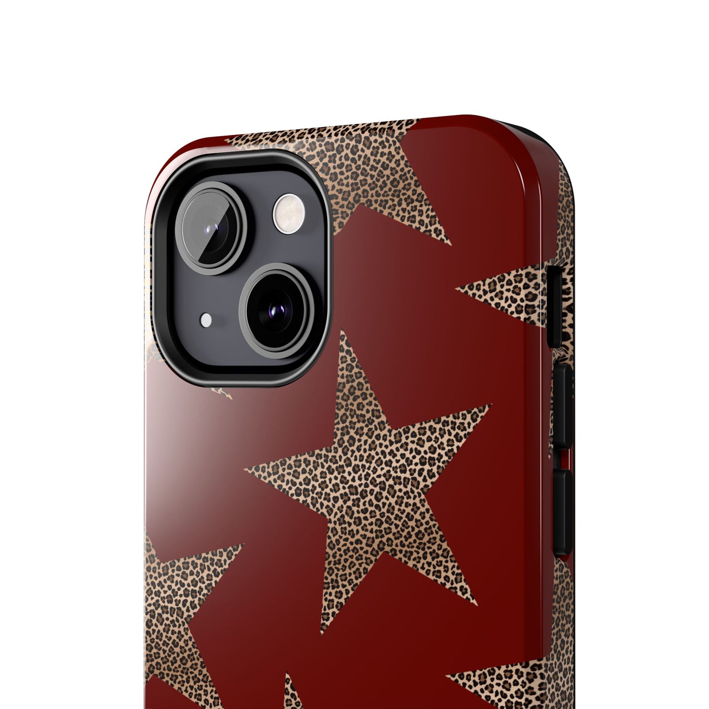 Leopard Star Luxe - Burgundy Edition | Aesthetic Coquette Phone Case for iPhone & Galaxy