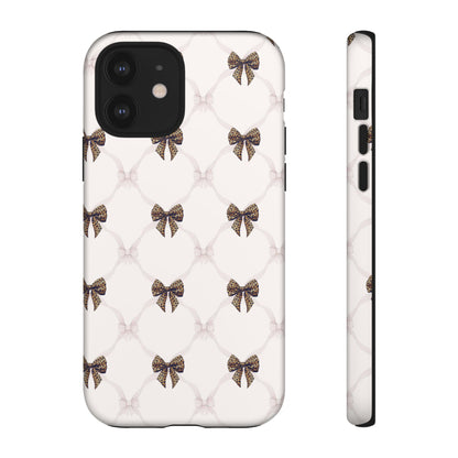 Chic Bow Pattern Phone Case | Elegant Clear Protective Case | Stylish iPhone & Samsung Cover - JGUS