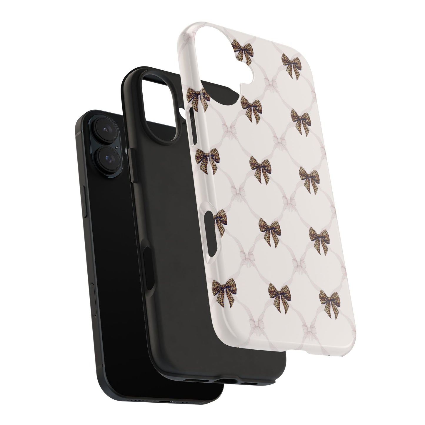 Chic Bow Pattern Phone Case | Elegant Clear Protective Case | Stylish iPhone & Samsung Cover