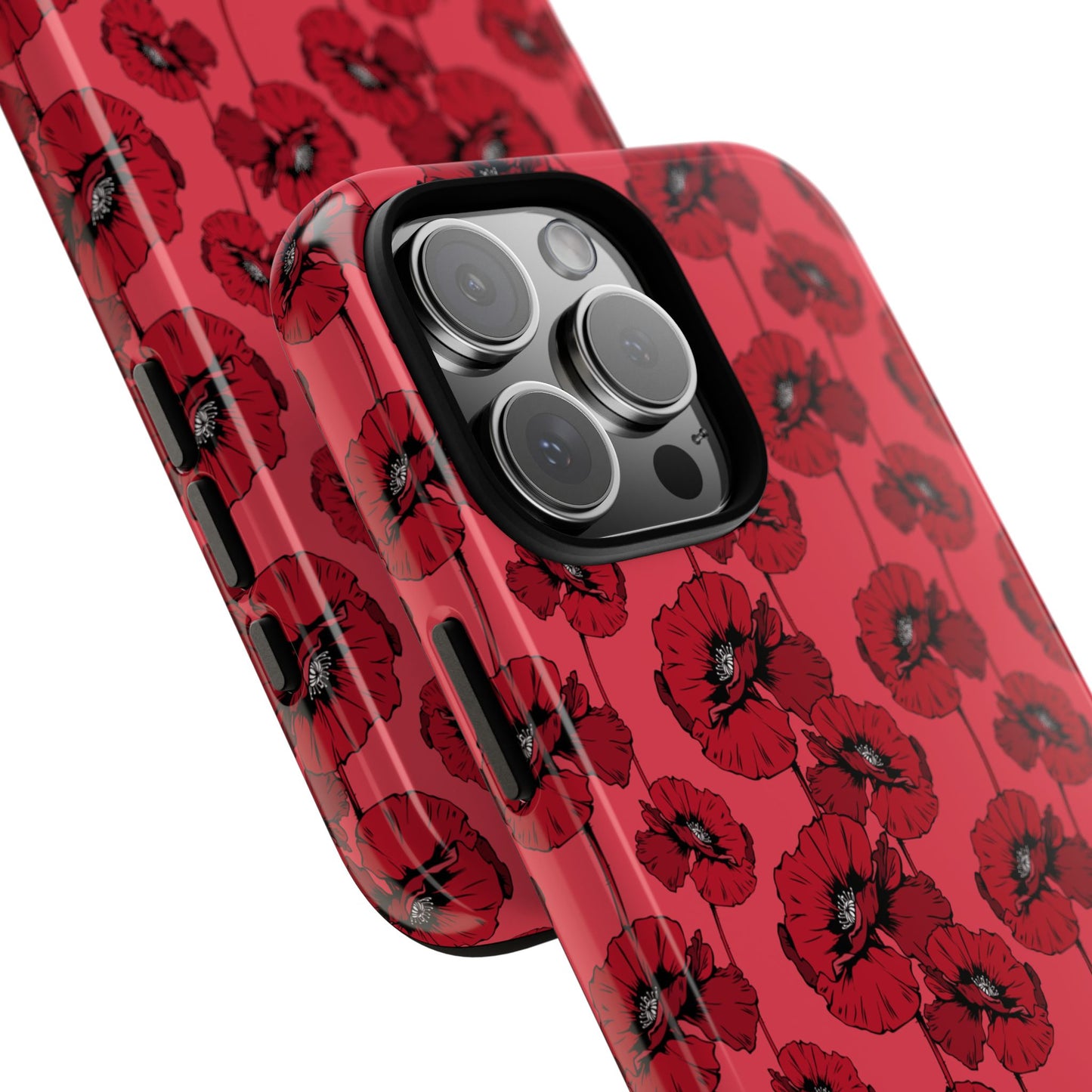 Red Poppy Phone Case for iPhone, Samsung & Google Pixel – Bold Floral Statement Aesthetic - JGUS
