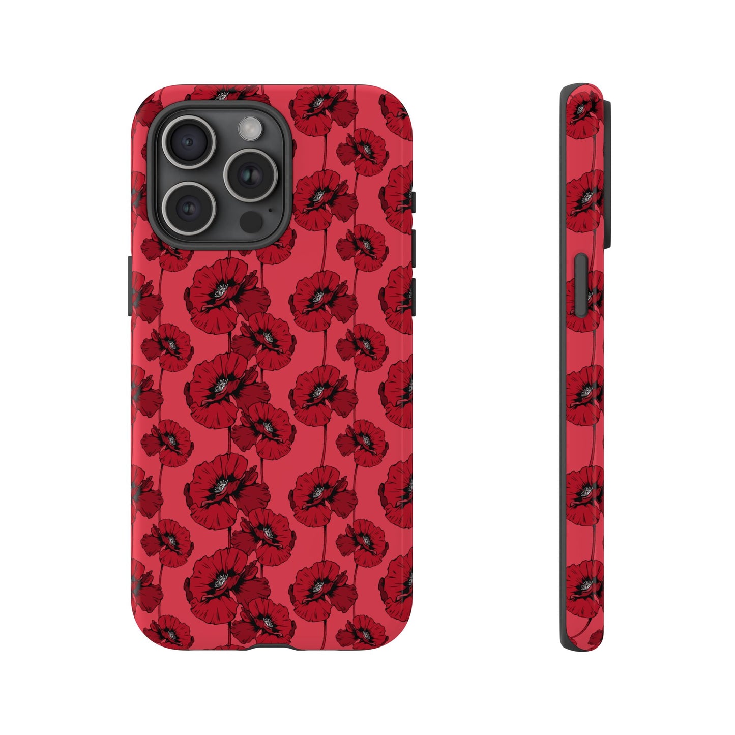 Red Poppy Phone Case for iPhone, Samsung & Google Pixel – Bold Floral Statement Aesthetic - JGUS