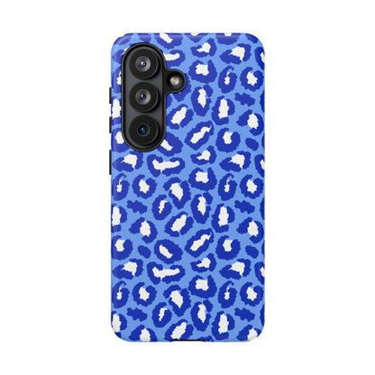 Leopard Vibes - Blue Edition Phone Case for iPhone & Samsung - Stylish & Durable Animal Print Case - JGUS