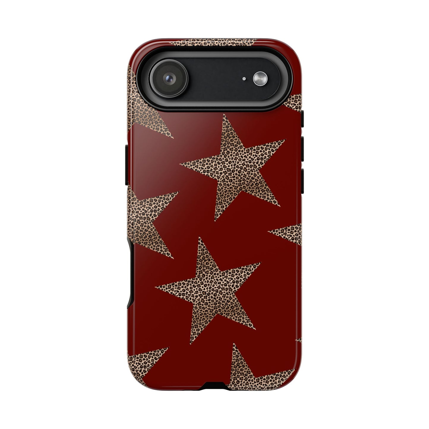 Leopard Star Luxe - Burgundy Edition | Aesthetic Coquette Phone Case for iPhone & Galaxy - JGUS