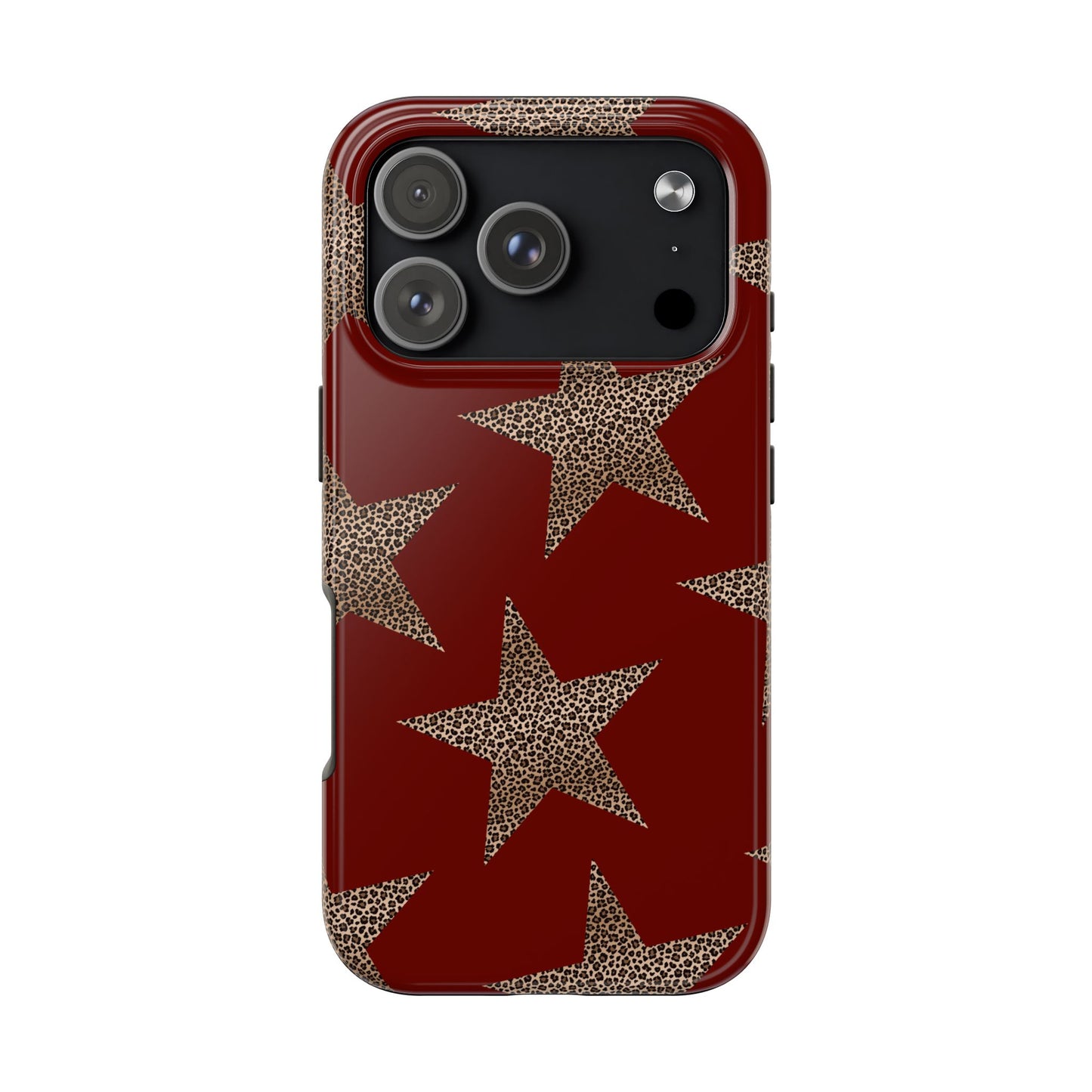 Leopard Star Luxe - Burgundy Edition | Aesthetic Coquette Phone Case for iPhone & Galaxy