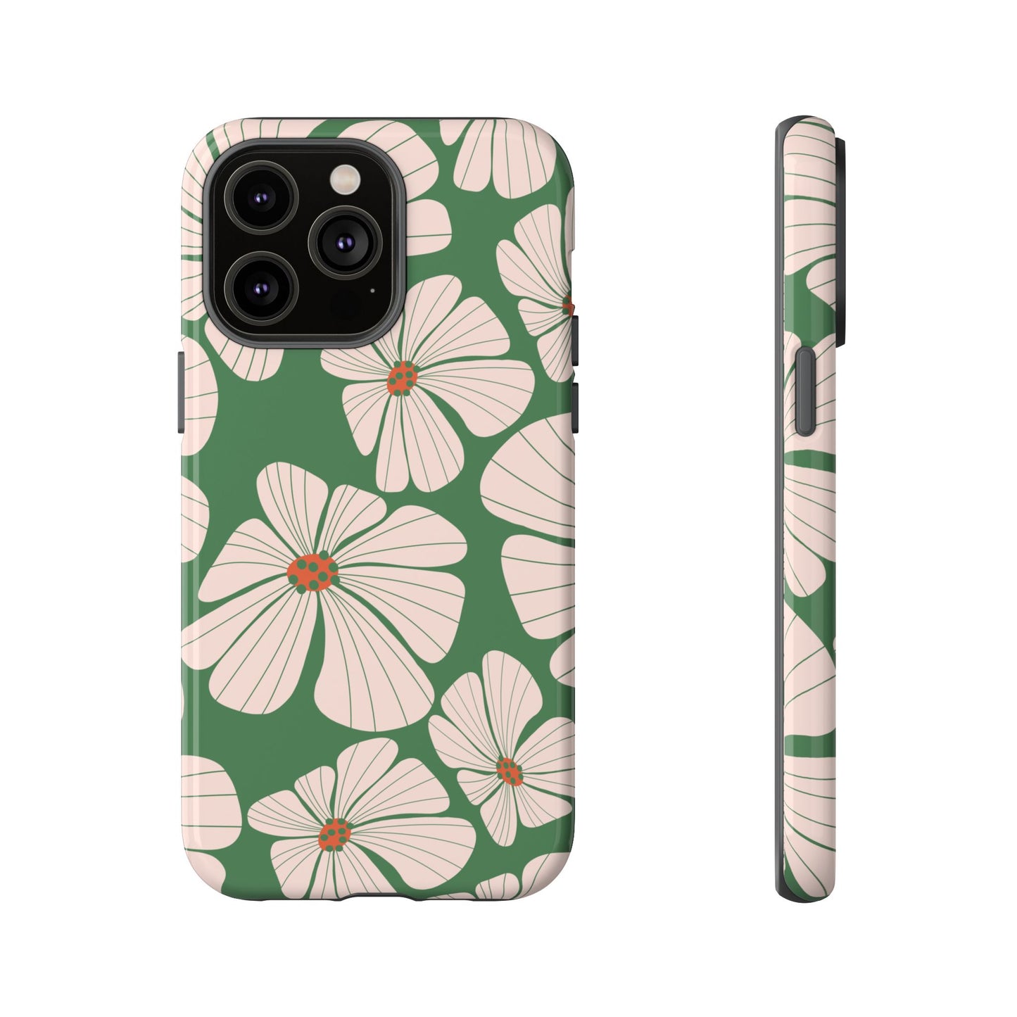 Retro Floral Abstract Phone Case – Vintage 70s & 80s Aesthetic for iPhone & Samsung - JGUS