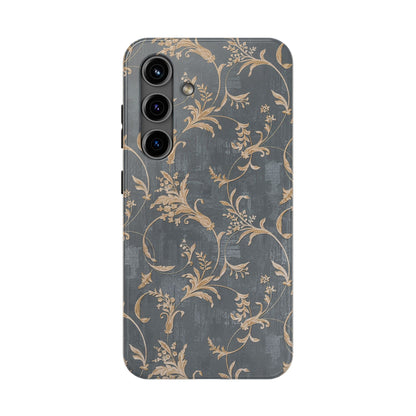 Old-Fashioned Flower Phone Case – Aesthetic Protective Cover for iPhone & Samsung