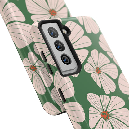 Retro Floral Abstract Phone Case – Vintage 70s & 80s Aesthetic for iPhone & Samsung
