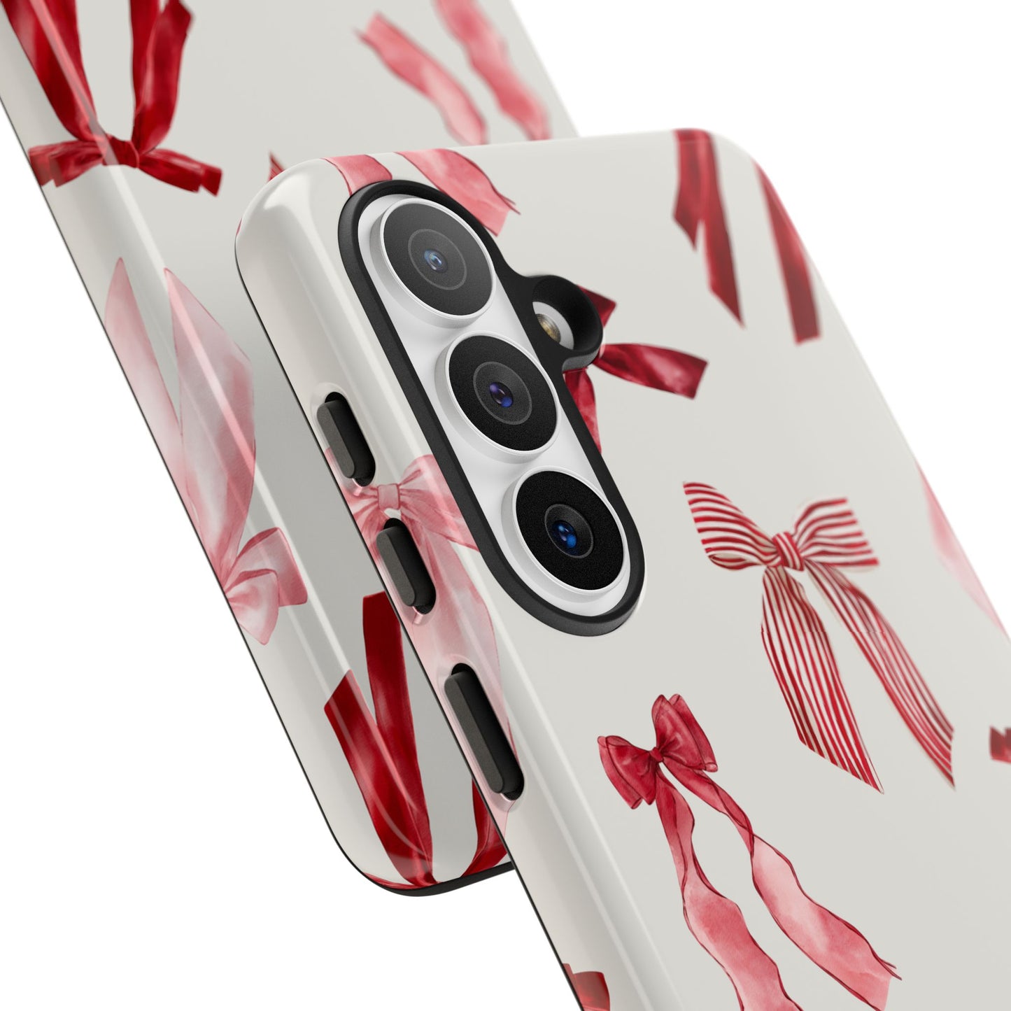 Burgundy Chic Bow Design Phone Case - JGUS