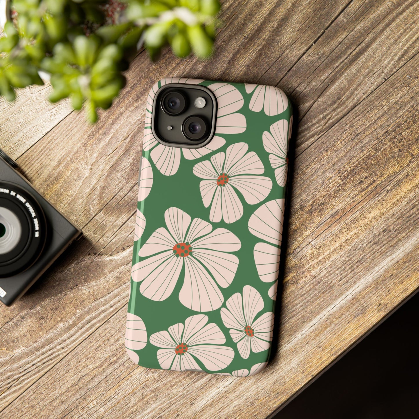 Retro Floral Abstract Phone Case – Vintage 70s & 80s Aesthetic for iPhone & Samsung - JGUS