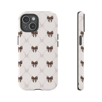 Chic Bow Pattern Phone Case | Elegant Clear Protective Case | Stylish iPhone & Samsung Cover - JGUS