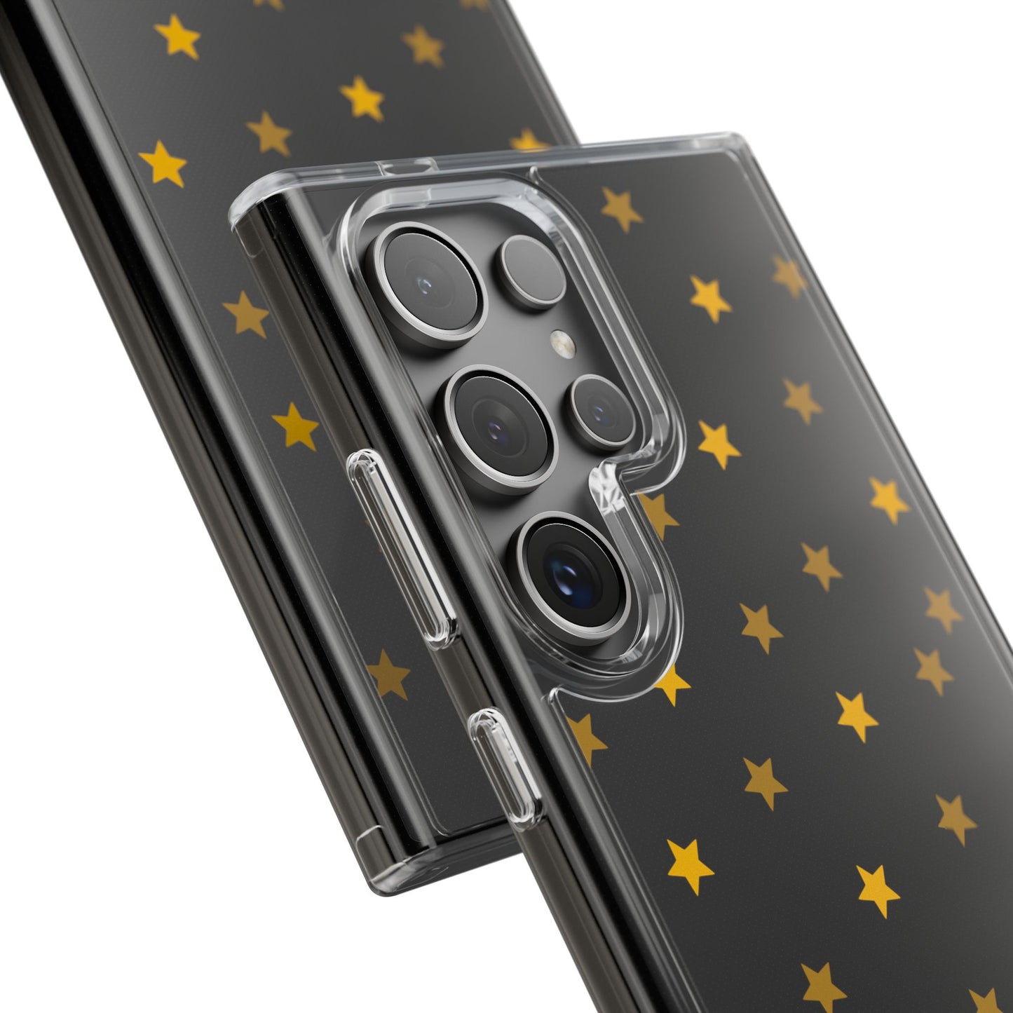 Yellow Stars Clear Phone Case