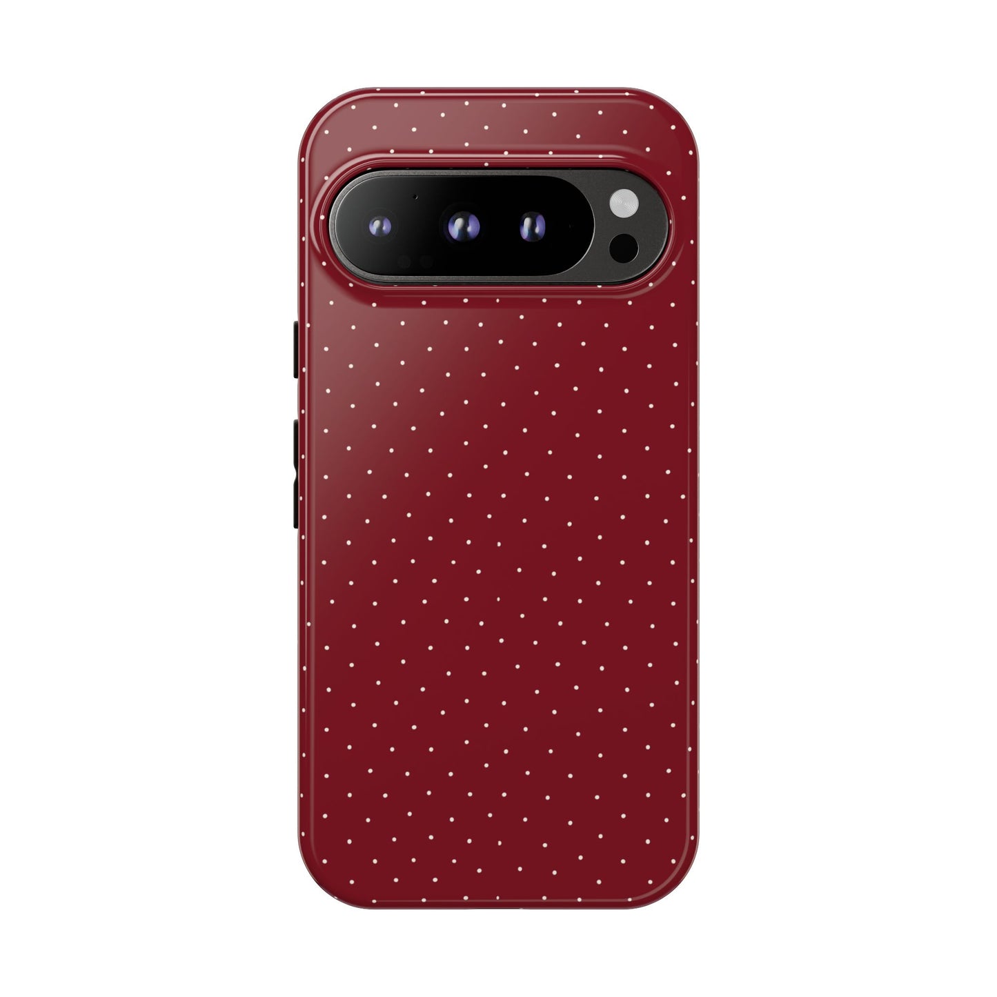 Burgundy  & White Dots Case - JGUS