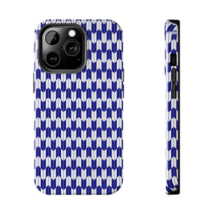 Blue Harmony Geometric Phone Case – Durable, Slim, and MagSafe Compatible