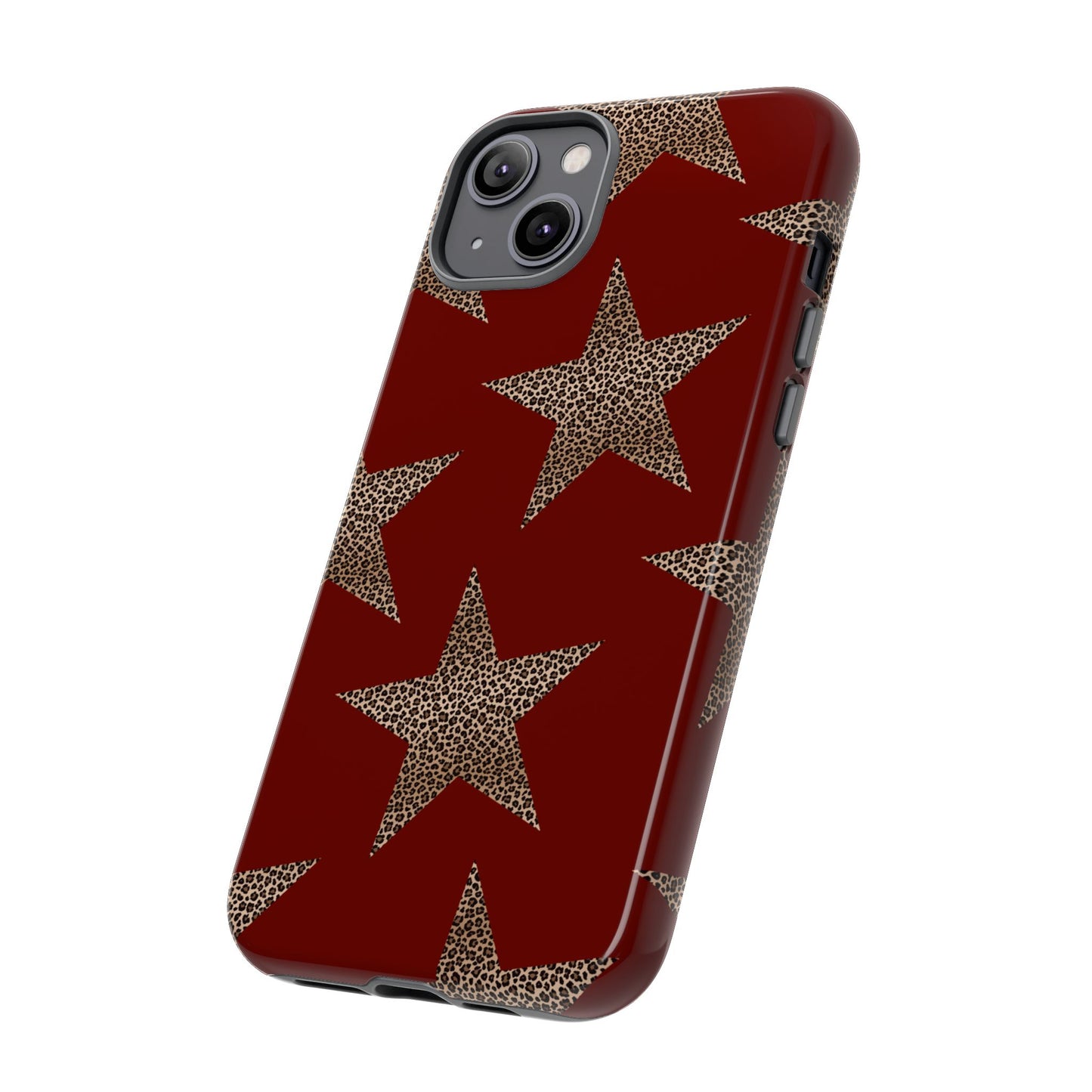 Leopard Star Luxe - Burgundy Edition | Aesthetic Coquette Phone Case for iPhone & Galaxy - JGUS
