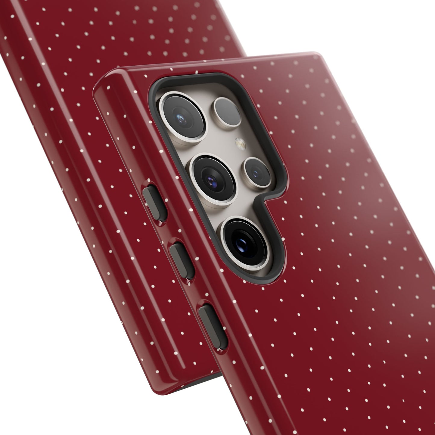 Burgundy  & White Dots Case - JGUS
