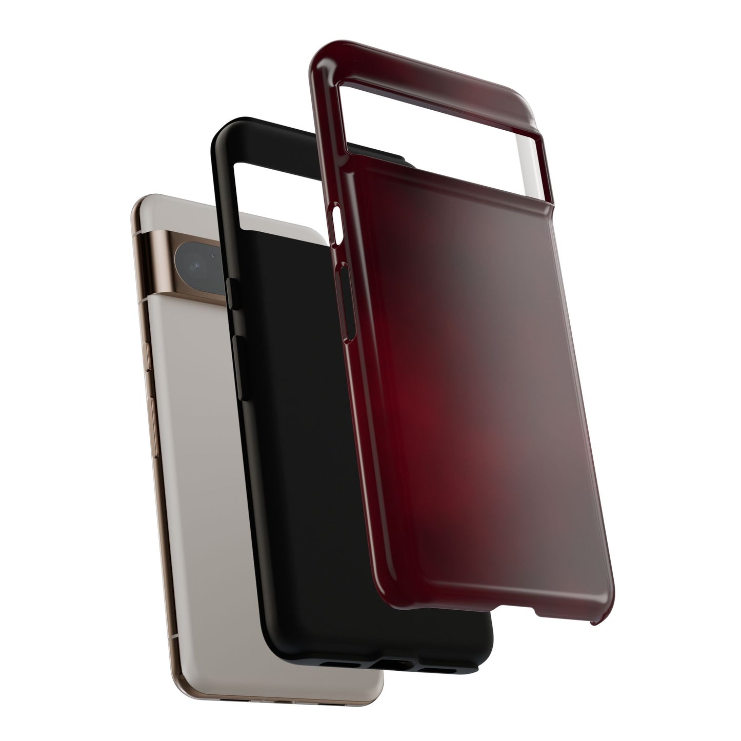 Vintage Burgundy Cherry Phone Case – Elegant Floral Design for iPhone 17 & Samsung Galaxy | Tough Protective Cover - JGUS