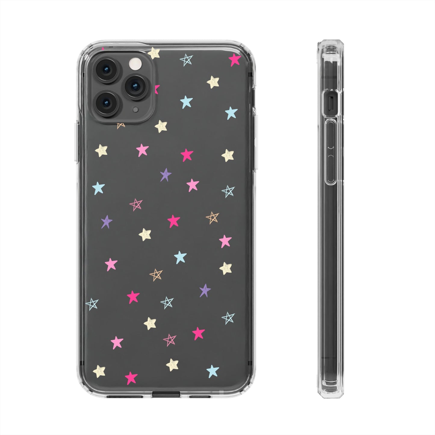 Star Pattern Clear Phone Case