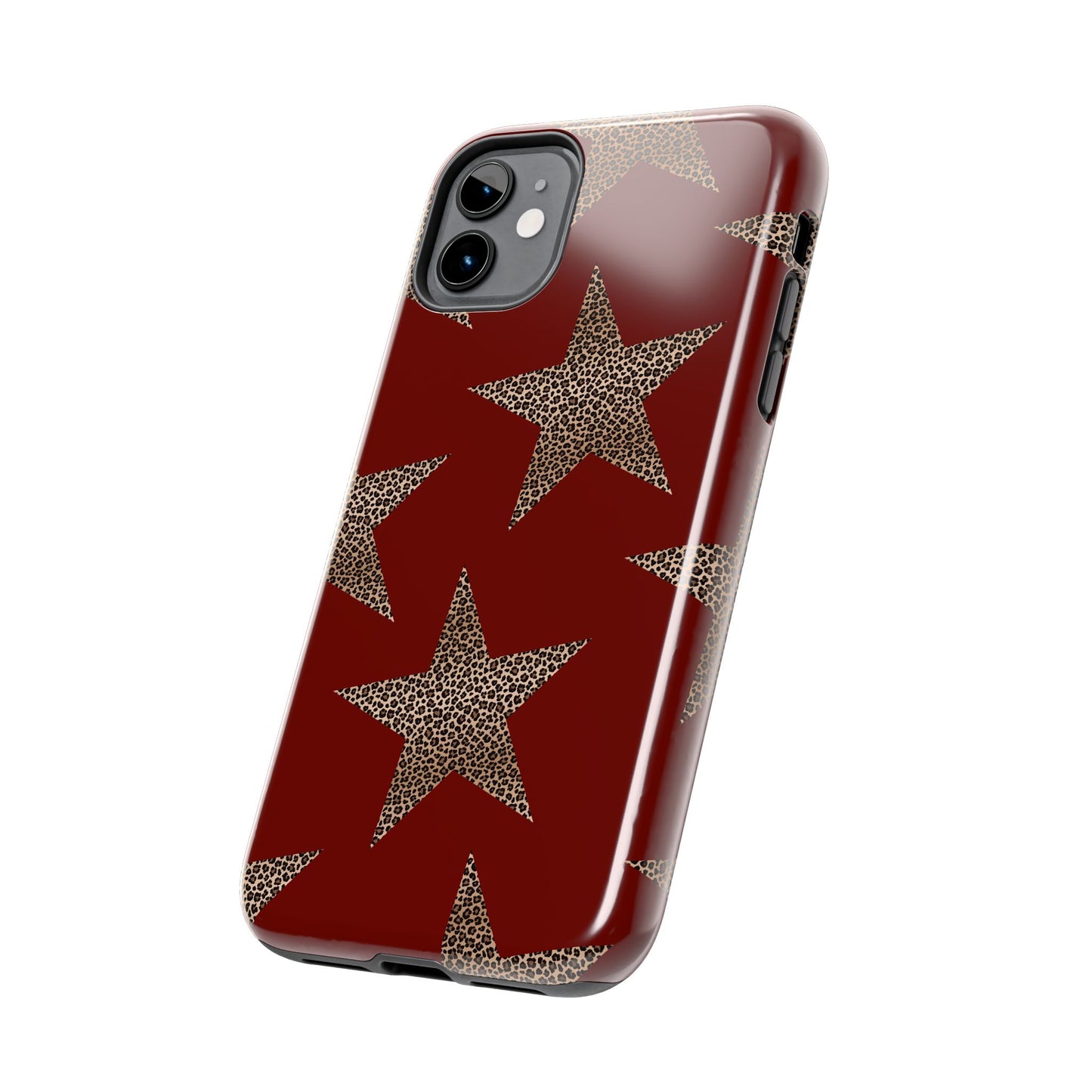Leopard Star Luxe - Burgundy Edition | Aesthetic Coquette Phone Case for iPhone & Galaxy