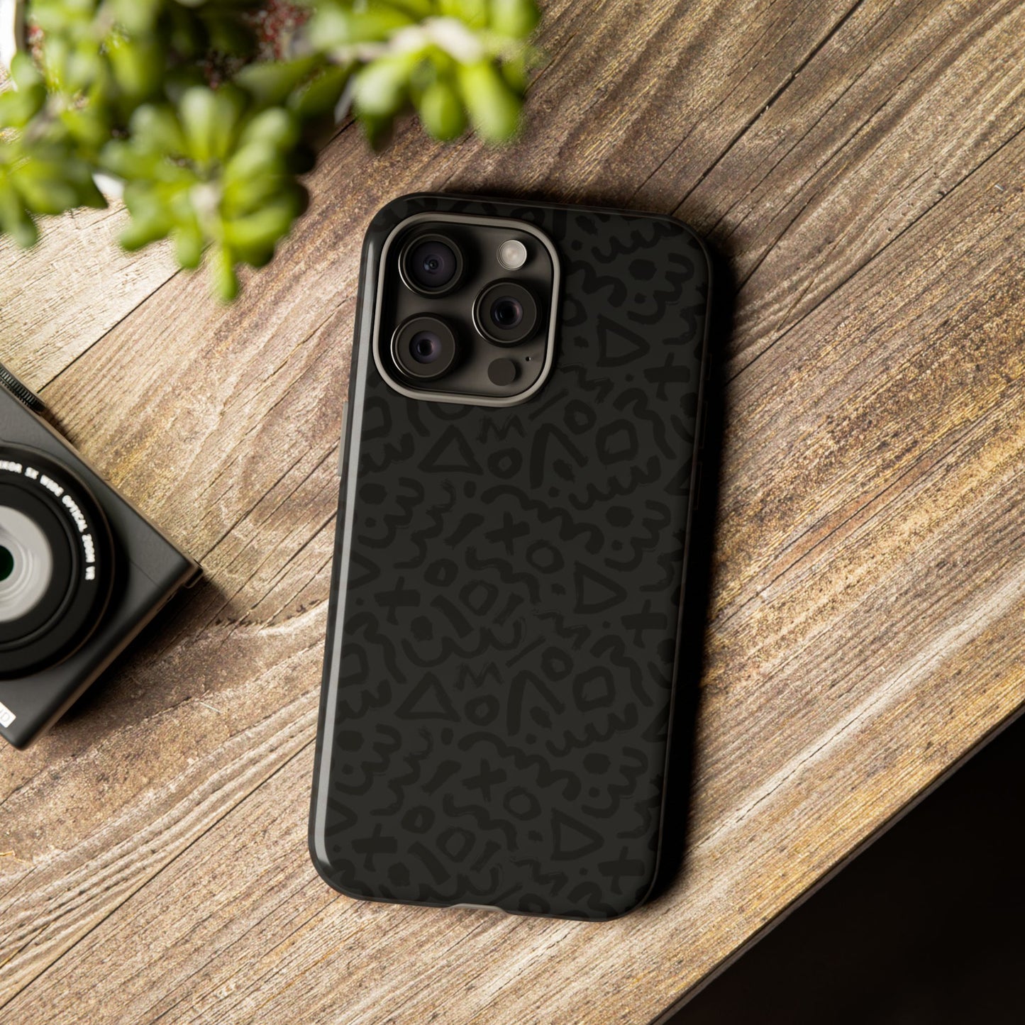 Retro Geometric Vibes Phone Case – 80s 90s Vintage Abstract Pattern for iPhone & Samsung - JGUS