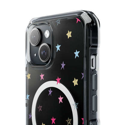Star Pattern Clear Mag Safe Case, Magnetic Clear Impact Case