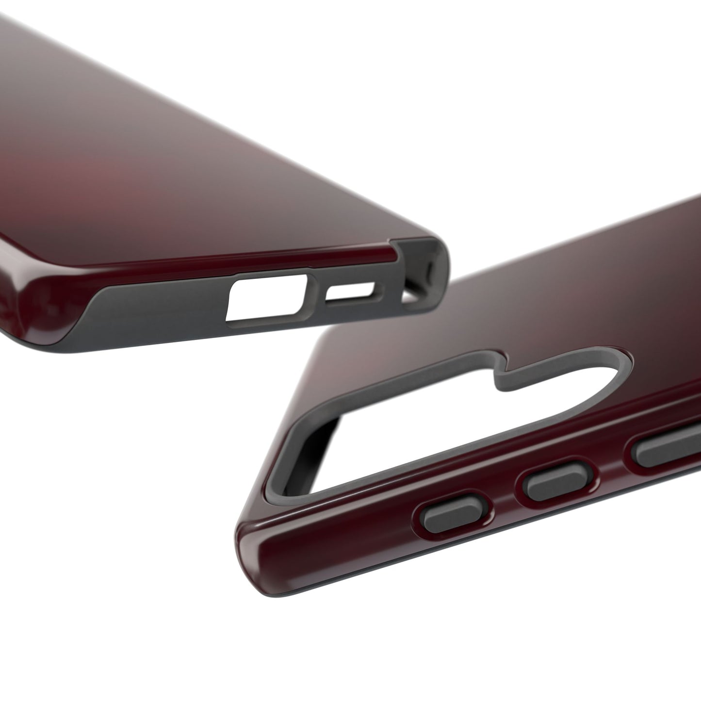Vintage Burgundy Cherry Phone Case – Elegant Floral Design for iPhone 17 & Samsung Galaxy | Tough Protective Cover - JGUS