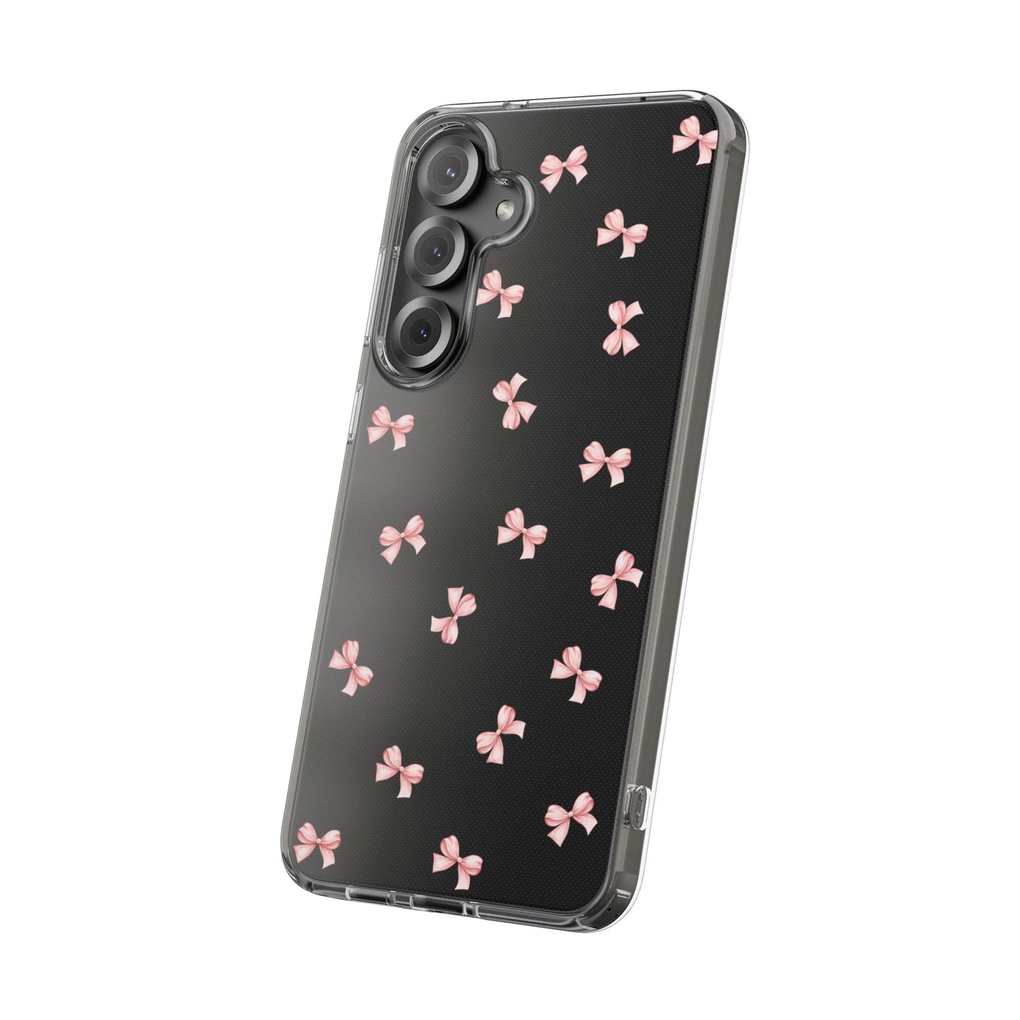 Pink Bow Dreams Clear Phone Case
