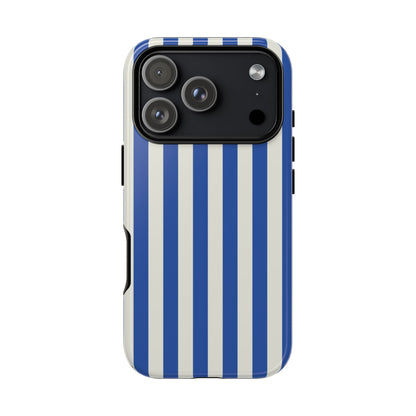 Title: Blue & White Stripe Phone Case – Classic Nautical Pattern for iPhone & Samsung - JGUS