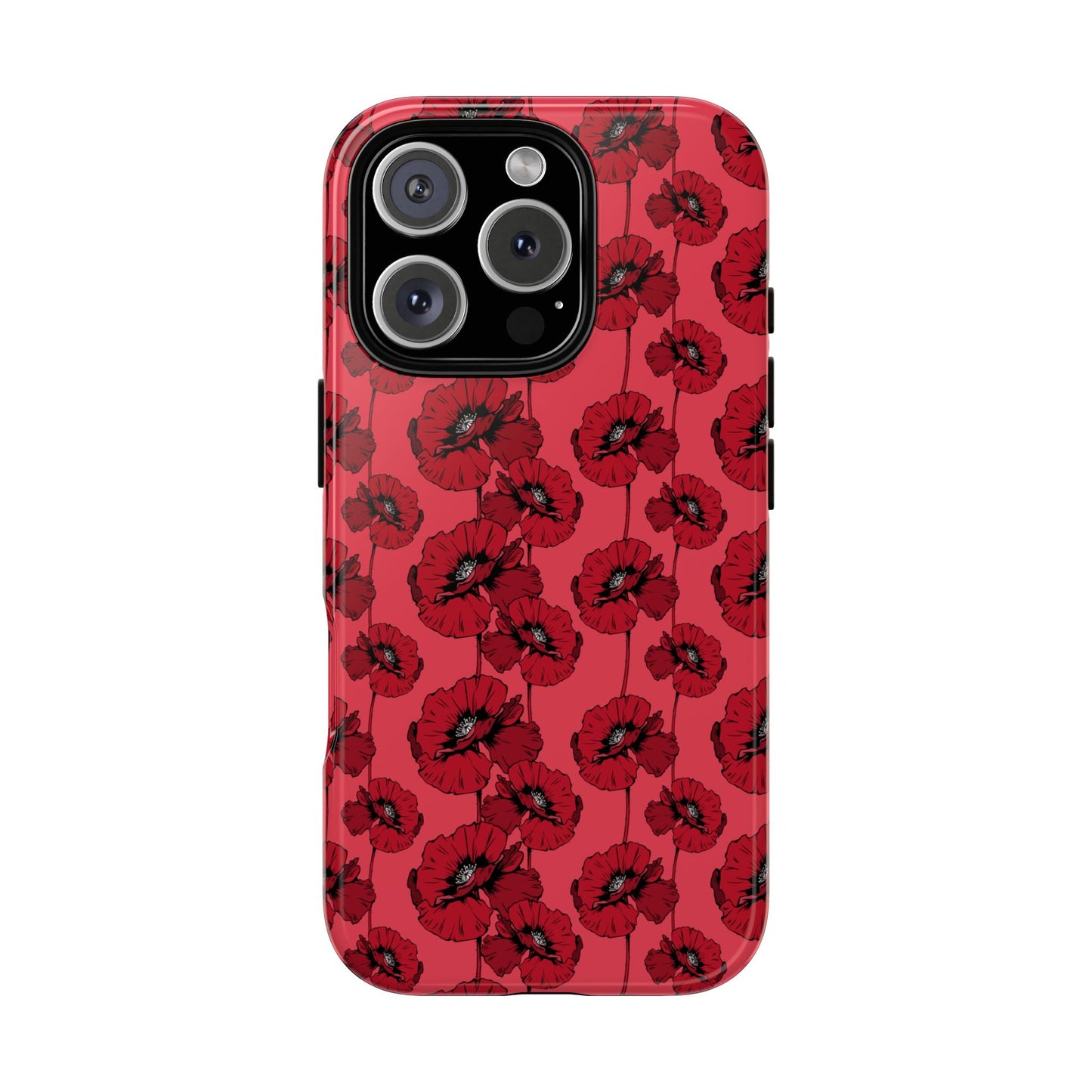 Red Poppy Phone Case for iPhone, Samsung & Google Pixel – Bold Floral Statement Aesthetic - JGUS