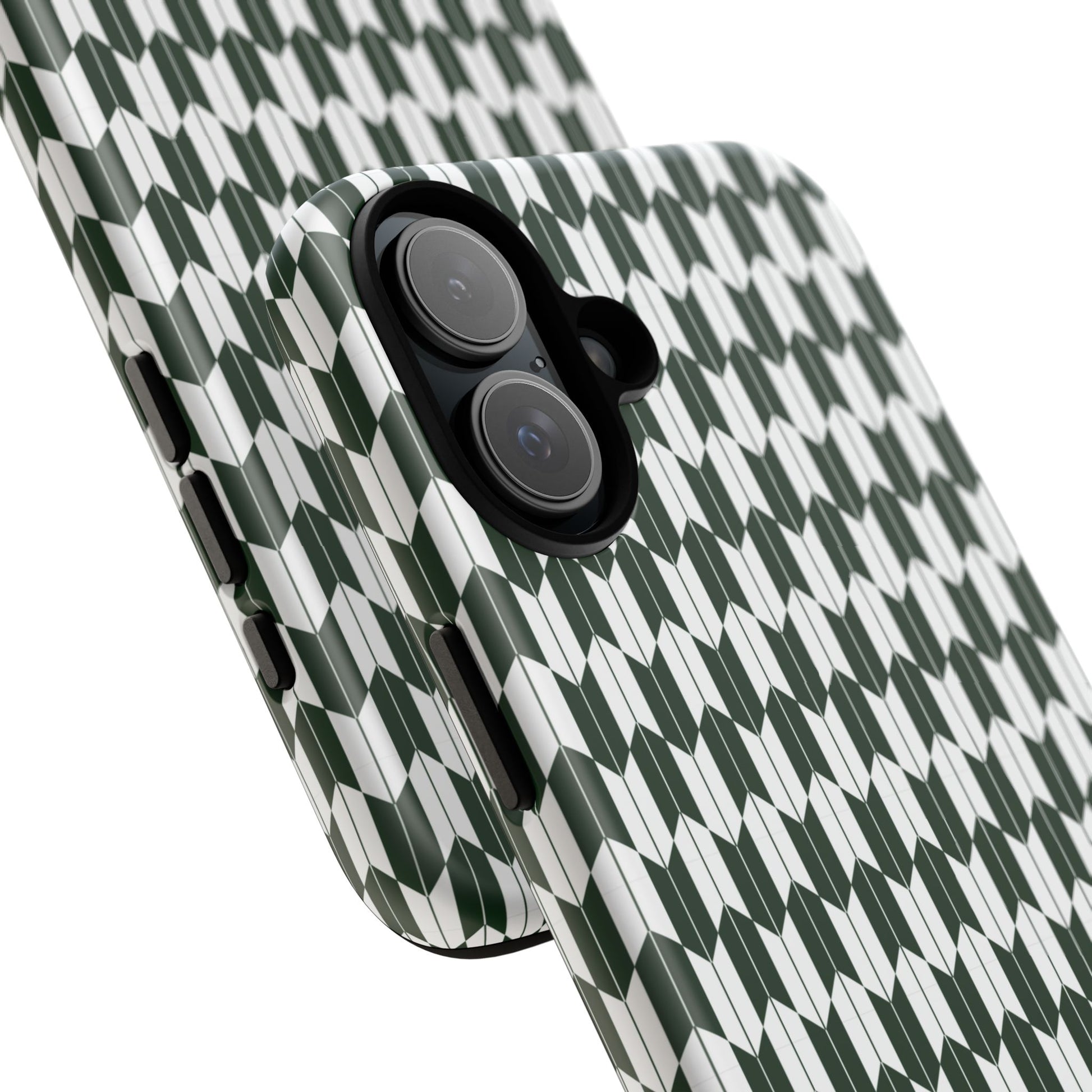 Green Harmony Geometric Phone Case – Durable, Slim, and MagSafe Compatible - JGUS
