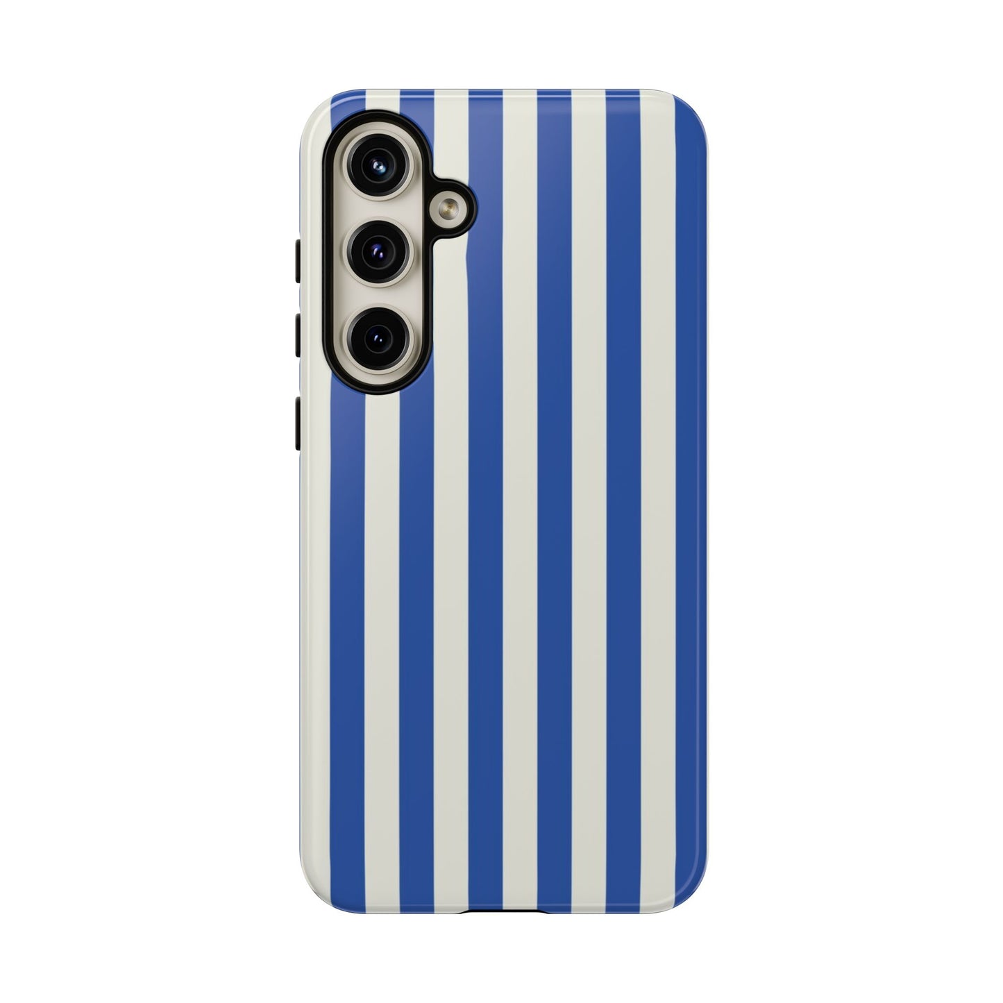 Title: Blue & White Stripe Phone Case – Classic Nautical Pattern for iPhone & Samsung - JGUS