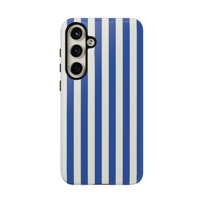 Title: Blue & White Stripe Phone Case – Classic Nautical Pattern for iPhone & Samsung - JGUS