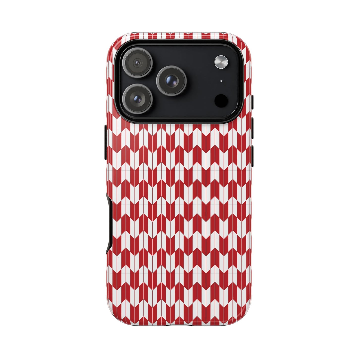Red Geometric Phone Case for iPhone Samsung Pixel – Bold Pattern Aesthetic Modern Design - JGUS