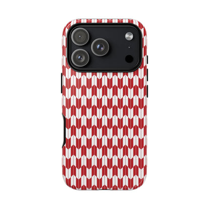 Red Geometric Phone Case for iPhone Samsung Pixel – Bold Pattern Aesthetic Modern Design - JGUS