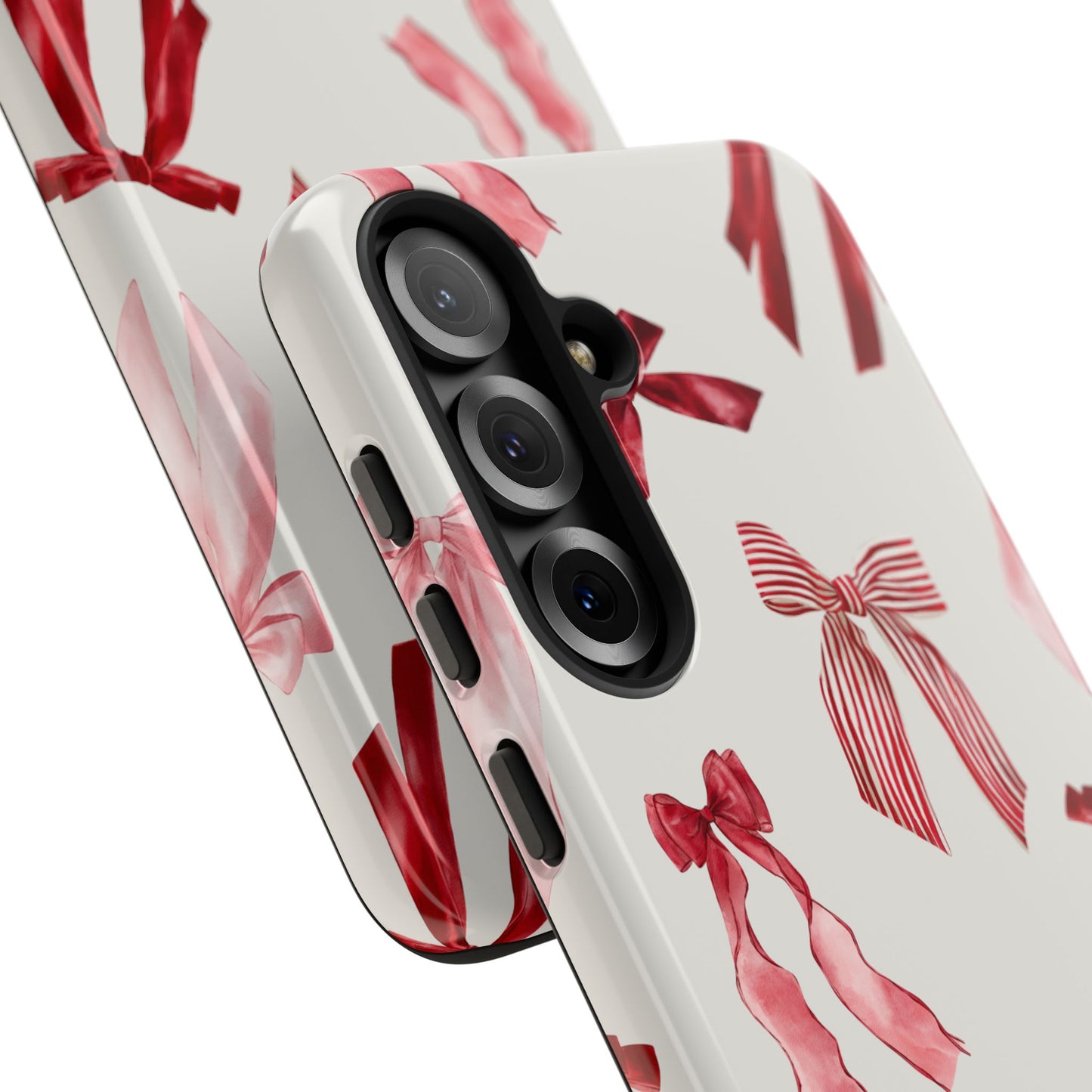 Burgundy Chic Bow Design Phone Case - JGUS
