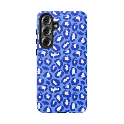 Leopard Vibes - Blue Edition Phone Case for iPhone & Samsung - Stylish & Durable Animal Print Case - JGUS