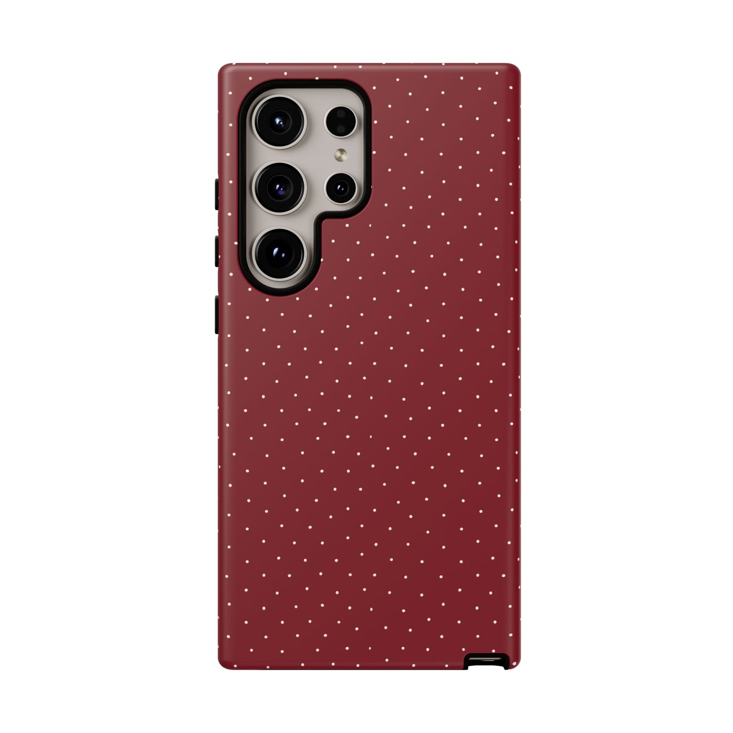 Burgundy  & White Dots Case - JGUS