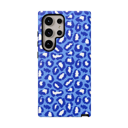 Leopard Vibes - Blue Edition Phone Case for iPhone & Samsung - Stylish & Durable Animal Print Case - JGUS