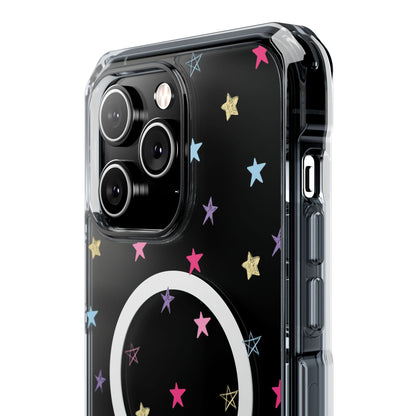 Star Pattern Clear Mag Safe Case, Magnetic Clear Impact Case