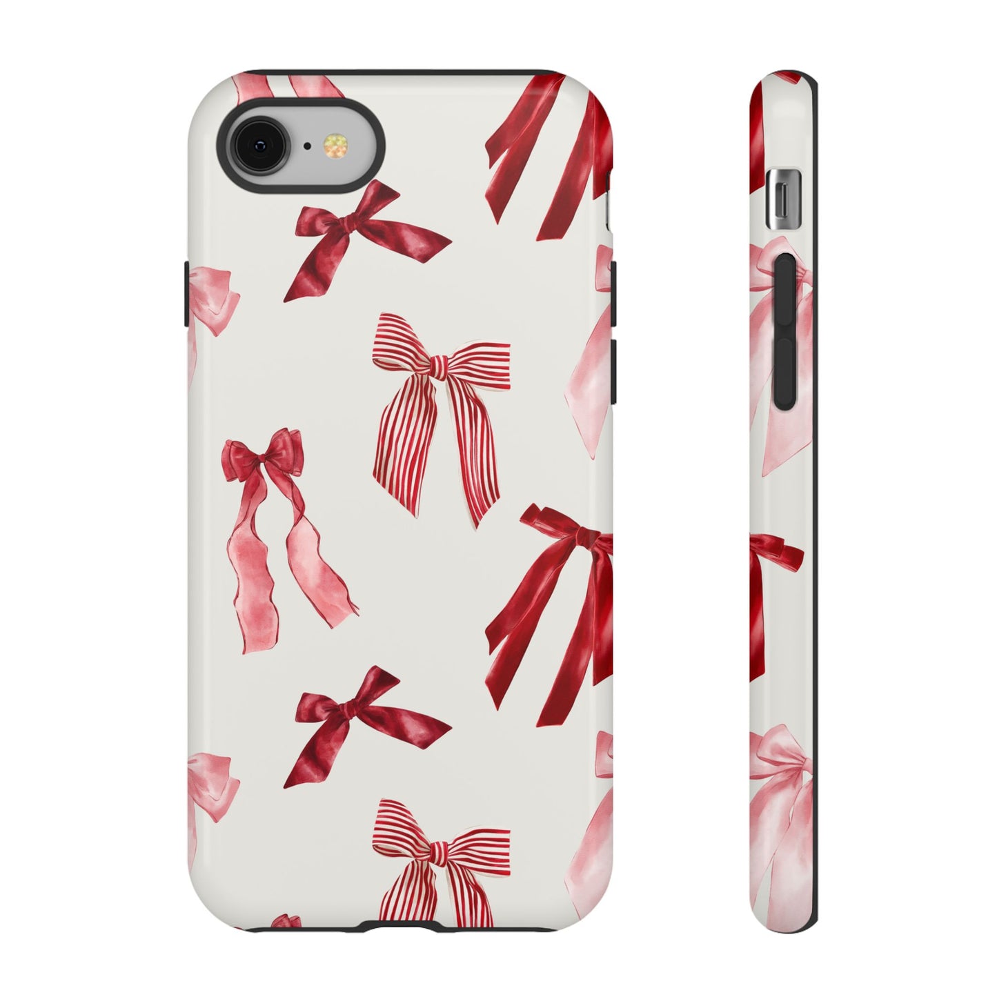 Burgundy Chic Bow Design Phone Case - JGUS