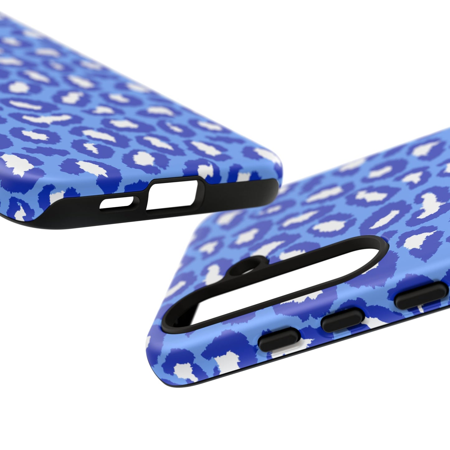 Leopard Vibes - Blue Edition Phone Case for iPhone & Samsung - Stylish & Durable Animal Print Case - JGUS