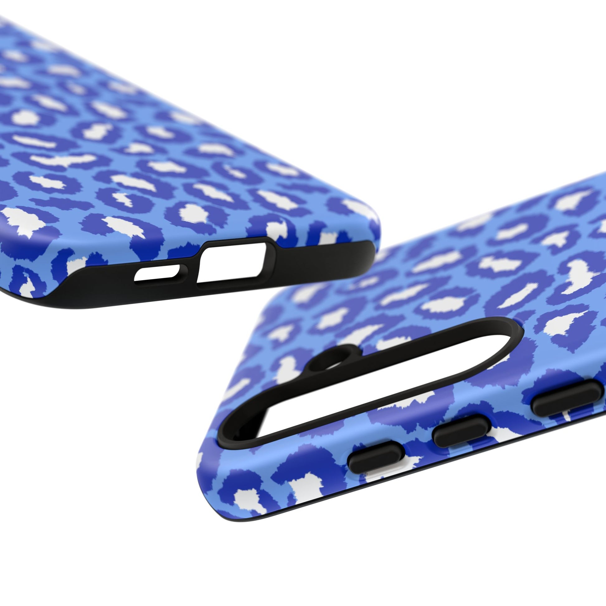 Leopard Vibes - Blue Edition Phone Case for iPhone & Samsung - Stylish & Durable Animal Print Case - JGUS