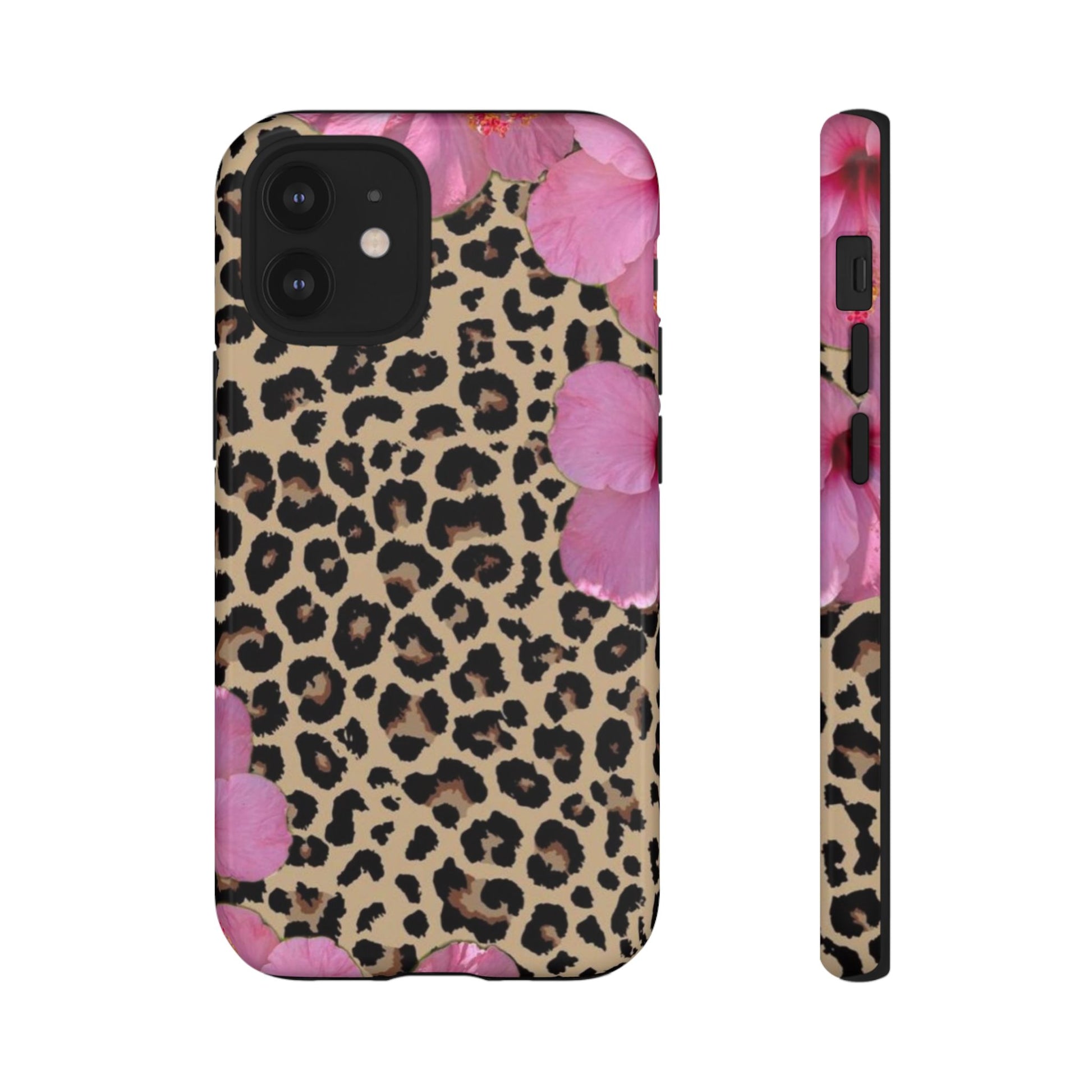 Leopard Bloom Pink Floral Phone Case – Trendy Animal Print Case for iPhone & Samsung - JGUS