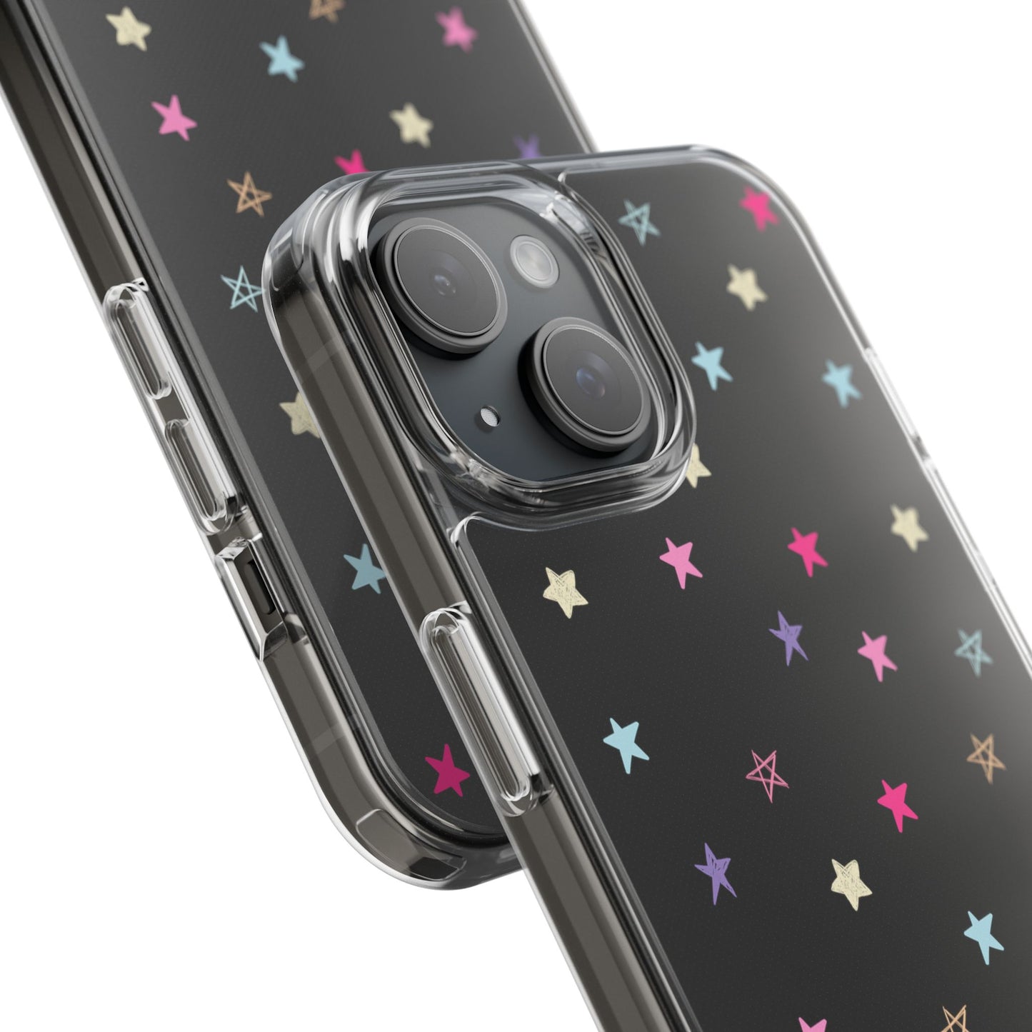 Star Pattern Clear Phone Case